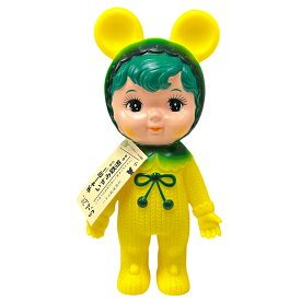 チャーミーちゃん くま耳 耳付き帽子 いすみ鉄道 コラボ イエロー WD.ISM.Y2 児玉産業 ソフビ人形 昭和レトロ