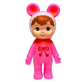 チャーミーちゃん くま耳 耳付き帽子 ピンク WD.P2 児玉産業 ソフビ人形 昭和レトロ