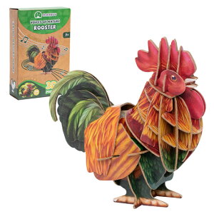 Makebug メイクバッグ発声模型 3Dペーパーパズル 雄鶏 オンドリ ニワトリ立体パズル ペーパークラフトキット