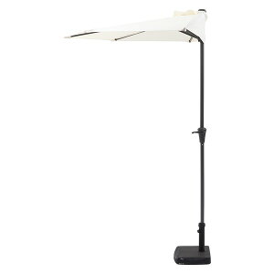 半円パラソル アイボリー W2700×D1390×H2340 パラソル おしゃれ かっこいい ガーデン エクステリア 室内ガーデン アウトドアEXPO 不二貿易 インテリア家具 【法人様限定】