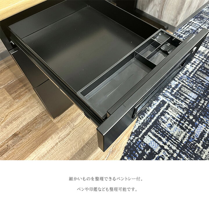 楽天市場】オフィスデスク 1000 事務机 片袖机 3段 幅1000mm 鍵付 1000 