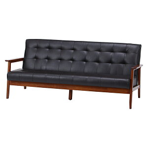 バイキャスト PUソファー フレンズ 3人掛け W1700×D730×H700 天然木 合成皮革 ミーティングソファ ソファ おしゃれ かっこいい 会議用ソファ 打ち合わせ 商談 会社 事務所 ロビー 待合室 休憩室