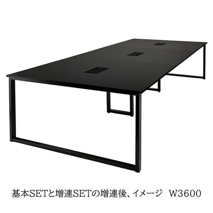 楽天市場】フリーアドレス W1200×D1400×H720 ロの字脚 コードホール 