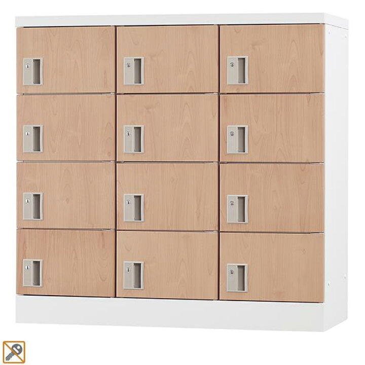 楽天市場】【受注生産品】 木目柄 12人用 スタンダードロッカー 浅型 