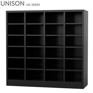 シューズロッカー 4列6段 H960 オープン マットブラック スチール製 靴箱 ロッカー 下駄箱 シューズボックス シューズケース シューズラック 棚板 収納 玄関 更衣室 会社 学校 施設 塾 美容室