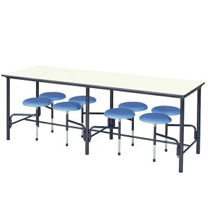 【法人限定】食堂テーブル 幅2100×奥行750×高さ750mm 8人用 休憩テーブル STM-2175 ソフトエッジ オートリターン収納機能 テーブル 会議用テーブル ミーティングテーブル 食堂用テーブル 会議テ