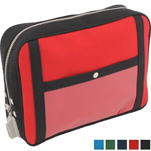 【日本製】 帆布メール用ポーチ Lサイズ SED-1錠 鍵付き セキュリティポーチ 運搬バッグ 社内便 シャトルバッグ 社内便バッグ 防犯バッグ メールバッグ セキュリティバッグ 宅配伝票収納ポケ