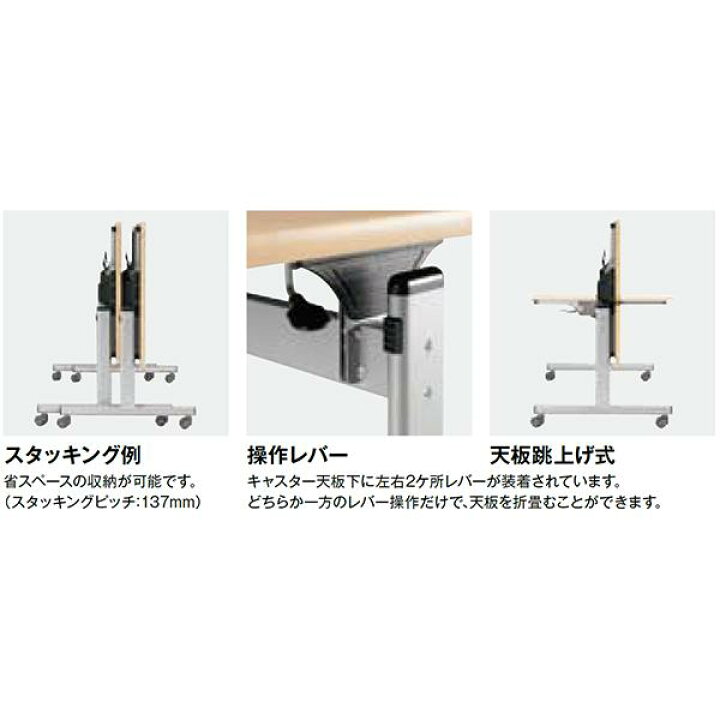 楽天市場】ミーティングテーブル 幅1800×奥行900×高さ700mm 棚無 
