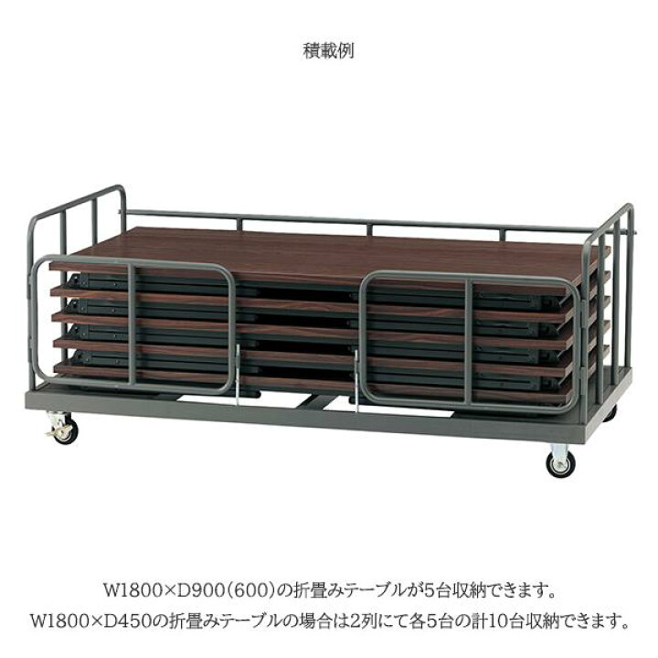 楽天市場】【法人様限定】 テーブル台車 W1960×D1010×H800 折りたたみ 