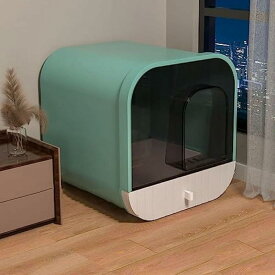 【猫トイレ 大型】ドーム型 猫用トイレ本体 システムトイレ 引き出し式 猫砂飛散防止 密閉型 キャットトイレ ドア付き 43x41.2x40cm 抗菌防臭 設計 簡単掃除 おしゃれ 猫用システムトイレ 猫砂清掃楽々 収納便利 飛び散り防止 清潔保つ 猫の健康管理