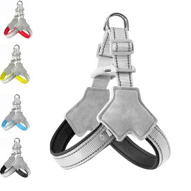ハーネス 犬 ソフトハーネス 犬ハーネス ペット用品 犬用 小型犬 中型犬 大型犬 胸あて 反射 軽量 調整可能 通気性 丈夫 おしゃれ かわいい シンプル 高級感 レッド イエロー ブルー ブラック S/M/L/XL プレゼント ギフト 贈り物 送料無料
