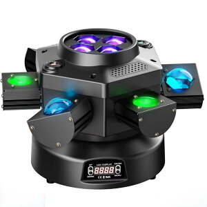 �f�B�X�R���C�g �X�e�[�W���C�g���[�r���O�w�b�h DJ ���C�g�A150W 4-in-1 RGBW LED �X�e�[�W���C�g�A6 �A�[���r�[���t���ADMX 512 ���䖳����] DJ ���C�g�A������ DJ �p�[�e�B�[�⃉�C�u�n�E�X�pKTV 