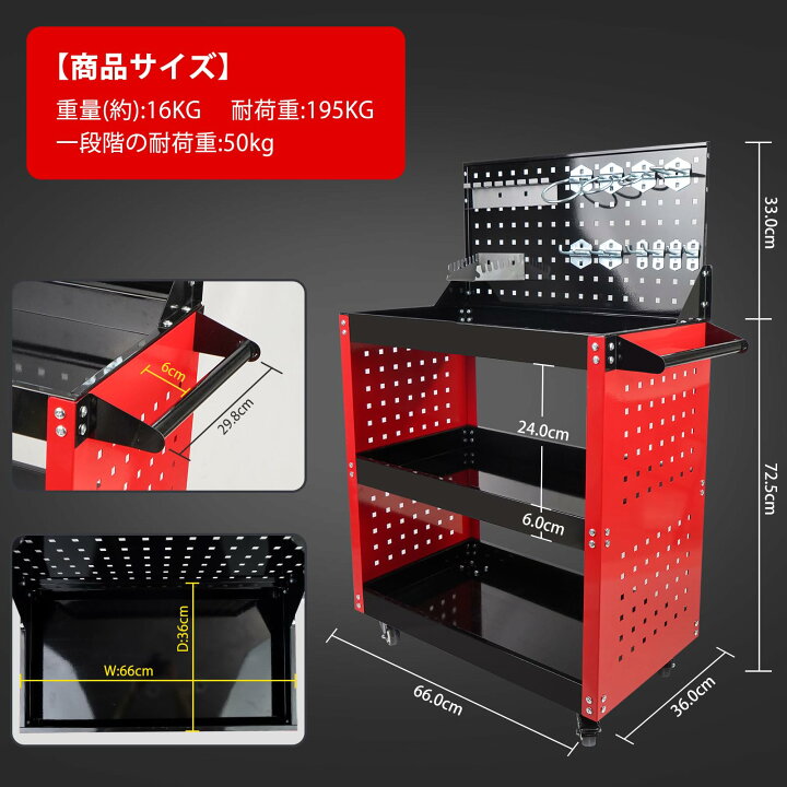 楽天市場】スチール製 ツールワゴン 工具ワゴン 移動 キャビン ツール 