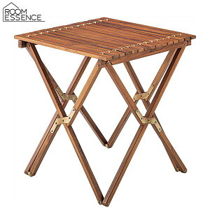 ロールトップテーブル W60 D60 H67 フォールディングテーブル 折りたたみテーブル 天然木 テーブル ウッドテーブル ロールテーブル キャンプテーブル 屋外 野外 店舗 キャンプ ベランダ テラス
