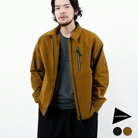 【ポイント2倍 4/24 20:00～4/27 9:59】 アンドワンダー ナイロンジャケット メンズ and wander PE matte cloth jacket PE マットクロスジャケット 42281351 正規取扱品 【返品交換不可】