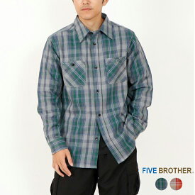 ファイブブラザー シャツ 長袖 メンズ FIVE BROTHER HEAVY FLANNEL WORK SHIRTS ヘビーフランネル ワークシャツ 152360 正規取扱品