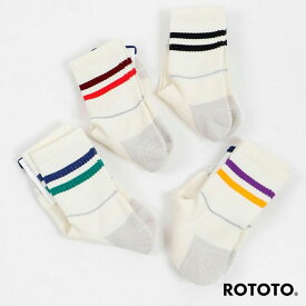 【ポイント10倍 ～5/27 1:59】 ロトト クルーソックス メンズ レディース RoToTo ALLROUNDER ”2 STRIPE MERINO CREW " オールラウンダー"2ストライプ メリノクルー" R1484 正規取扱品 【PT20】