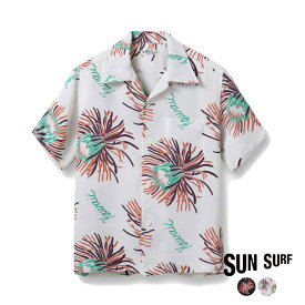 【ポイント2倍 4/20 0:00～23:59】 【SALE20%OFF】 サンサーフ アロハ シャツ 半袖 メンズ SUN SURF RAYON HAWAIIAN SHIRT "ISLAND BLOOM" レーヨン ハワイアンシャツ "アイランド ブルーム" SS39028 正規取扱品【返品交換不可】