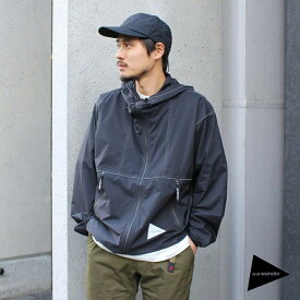 【ポイント10倍 4/20 0:00～23:59】 アンドワンダー ナイロンジャケット メンズ and wander PERTEX wind jacket パーテックス ウインド ジャケット 5744121112 正規取扱品