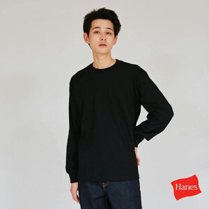 wCY TVc Jbg\[  Y fB[X Hanes 1P KURO CREW NECK L/S T-SHIRT 1P KURON[lbNOX[ueB[Vc HM4-C201 K戵i