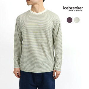 �A�C�X�u���C�J�[ T�V���c �J�b�g�\�[ ���� �����Y ���f�B�[�X icebreaker U 150 MERINO STRIPE LS TEE 150 �����m �X�g���C�v �����O�X���[�u �e�B�[ IB0A579V ���K�戵�i