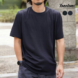 ヨネトミ Tシャツ カットソー メンズ ウールシルクドレスTシャツ Yonetomi 95-262-001 正規取扱品