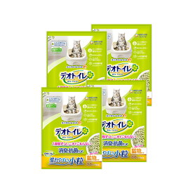 ユニ・チャーム デオトイレ 消臭・抗菌サンド 小粒 3.8Lx4 ゼオライト配合 撥水サンド 強力消臭 猫用トイレ砂【ケース品】