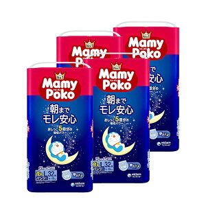 ユニ・チャームマミーポコ 夜用パンツ Lサイズ ドラえもん オムツ 32枚×4袋 夜用 おむつ 大容量 漏れ安心 男の子 女の子 赤ちゃん【ケース品】