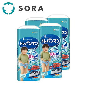 ユニ・チャーム トレパンマン ブルー ビッグサイズ トイレトレーニング用オムツ 30枚×4袋 やわらかフィット＆吸収力アップ 子ども用パンツタイプ【ケース品】