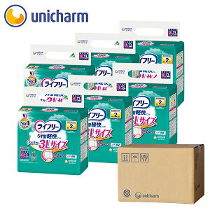 ユニ・チャーム ライフリー うす型軽快パンツ 3Lサイズ 13枚×6袋 薄型スリム&360°通気 ふんわりウエスト&Ag+消臭 パンツタイプ【ケース品】