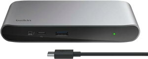 Belkin 5-in-1 Thunderbolt 4�h�b�L���O�X�e�[�V���� 40Gbps�f�[�^�]�� 96W PD�Ή� �f���A��4K/6 ��������