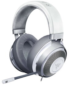 Razer Kraken Mercury White ゲーミングヘッドセット 3.5mm 冷却パッド PS4 PS5 PC Switch 送料無料