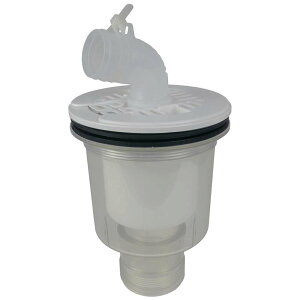 カクダイ 洗濯機パン用縦引トラップ ホワイト 426-154-W 送料無料