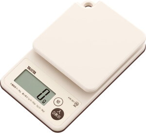 タニタ(Tanita) クッキングスケール はかり キッチン 料理 3kg 1g単位 防水 洗える 丸洗い 最短1秒ではかれる アイボリ 送料無料