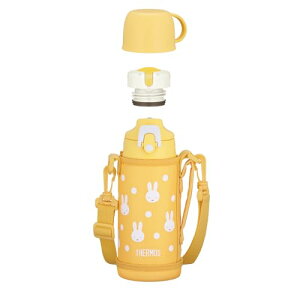 サーモス 水筒 真空断熱2ウェイボトル 0.6L/0.63L イエローホワイト 直飲み コップ付き 子供用 通園通学 FJJ-602WF 送料無料