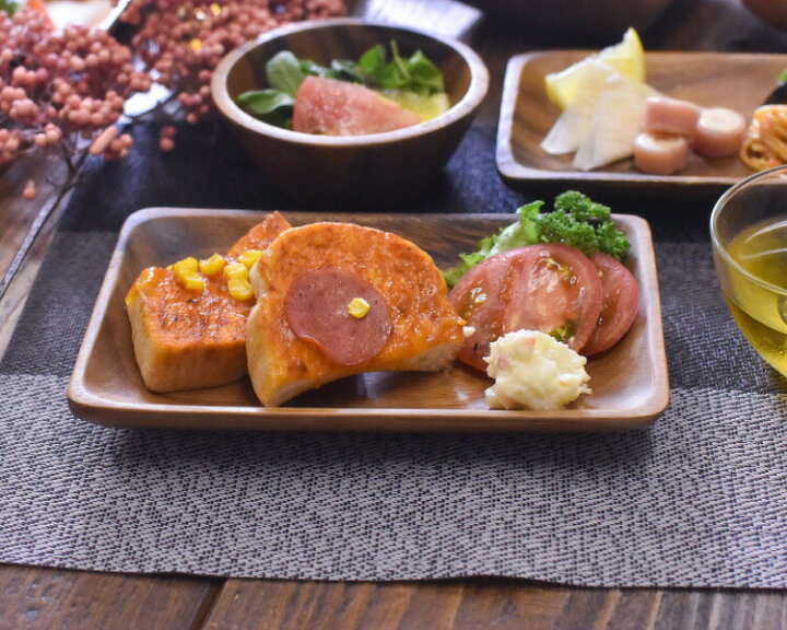 楽天市場】アカシア 食器 【レクタングルプレート】 W21cm アカシア