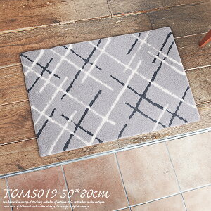 玄関マット TOM5019 50cm×80cm 東リ 防ダニ加工 室内 おしゃれ アクリル モダン 北欧 洗える 高級感 風水 玄関マット 北 日本製