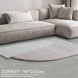 ���� ���O�}�b�g TOR4007 140cm×200cm�i�ό`�j ���O�}�b�g �k�� ���� �A�N�Z���g���O �k�� ���� �������[�� �Ƒ� ��l��炵 1.5�� ���_�� ���{��