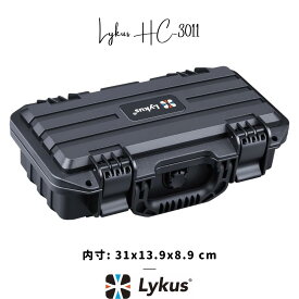 Lykus HC-3011 防水防塵 プロテクターケース 格子状カットスポンジ内蔵 内寸:31x13.9x8.9cm ミラーレス カメラ プロジェクター パソコン ピストル ドローン レンズ タブレット インカム 適用 耐衝撃 密閉性 SGS認証 IP67級