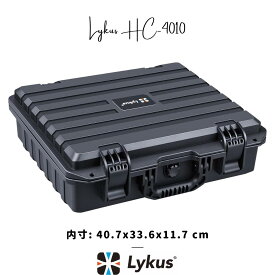Lykus HC-4010 防水防塵 プロテクターケース 格子状カットスポンジ内蔵 内寸:40.7x33.6x11.7cm ミラーレス カメラ プロジェクター パソコン ピストル ドローン レンズ タブレット インカム 適用 耐衝撃 密閉性 SGS認証 IP67級
