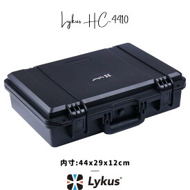 Lykus HC-4410 防水防塵 プロテクターケース 格子状カットスポンジ内蔵 内寸:44x29x12cm ノートパソコン ピストル ドローン ミラーレスカメラ アクションカメラ レンズ タブレット インカム 適用 耐衝撃 密閉性 SGS認証 IP67級