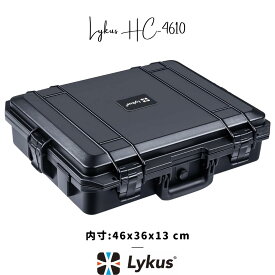 Lykus HC-4610 防水防塵 プロテクターケース 格子状カットスポンジ内蔵 内寸:46x36x13cm ミラーレス カメラ プロジェクター ノートパソコン ピストル ドローン レンズ タブレット インカム 適用 耐衝撃 密閉性 SGS認証 IP67級