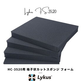 Lykus HC-3520 交換用 格子状カットスポンジ インナフォーム 予備 | カメラ レンズ インカム モニター ドローン バッテリー ジンバル スマホ 無線 精密機器 測定器 工具 | 欧米人気 YouTube SNS 投稿多 世界30か国 ユーザー