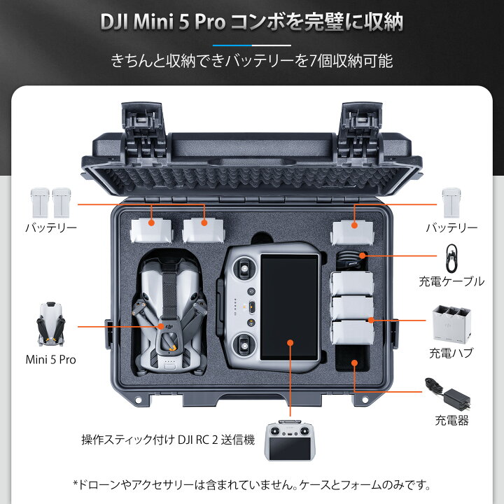 楽天市場】Lykus ライカス DJI Mini 5 Pro コンボ ハードケース DJI 