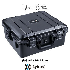 Lykus HC-4120 防水防塵 プロテクターケース 格子状カットスポンジ内蔵 内寸:41x36x19cm ミラーレス カメラ プロジェクター パソコン ピストル ドローン レンズ タブレット インカム 適用 耐衝撃 密閉性 SGS認証 IP67級