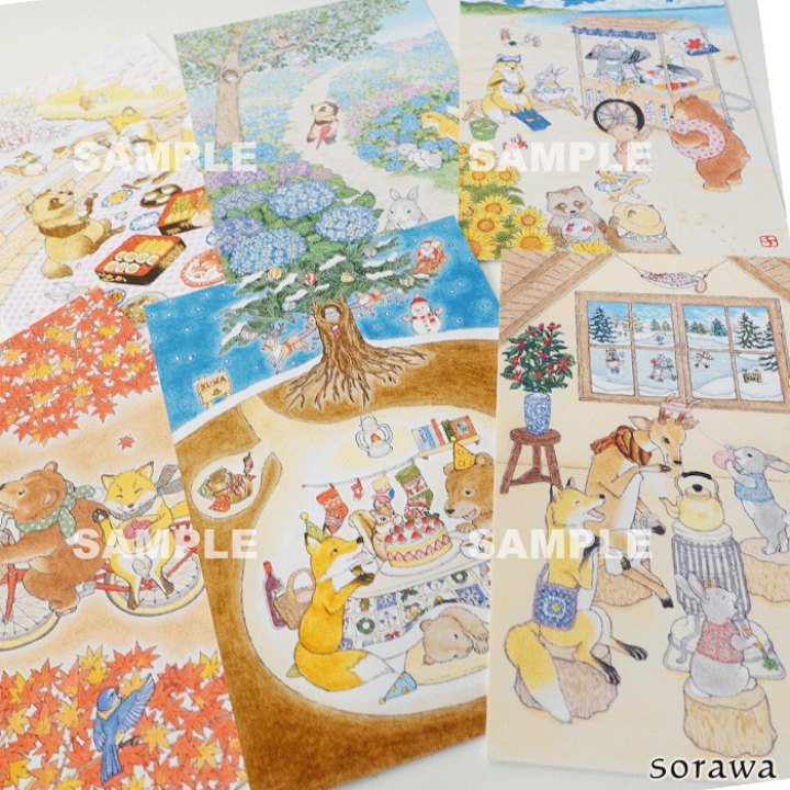 サマポケ祭 ポストカード イラストカード キャンバスアート