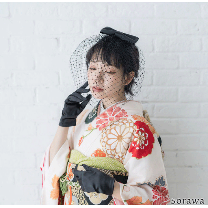 パール付き重ね衿　ベルベットリボン付き半衿　トーク帽　付け袖　他全8点 パール付き重ね衿 ベルベットリボン付き半衿 トーク帽 付け袖 他全8点