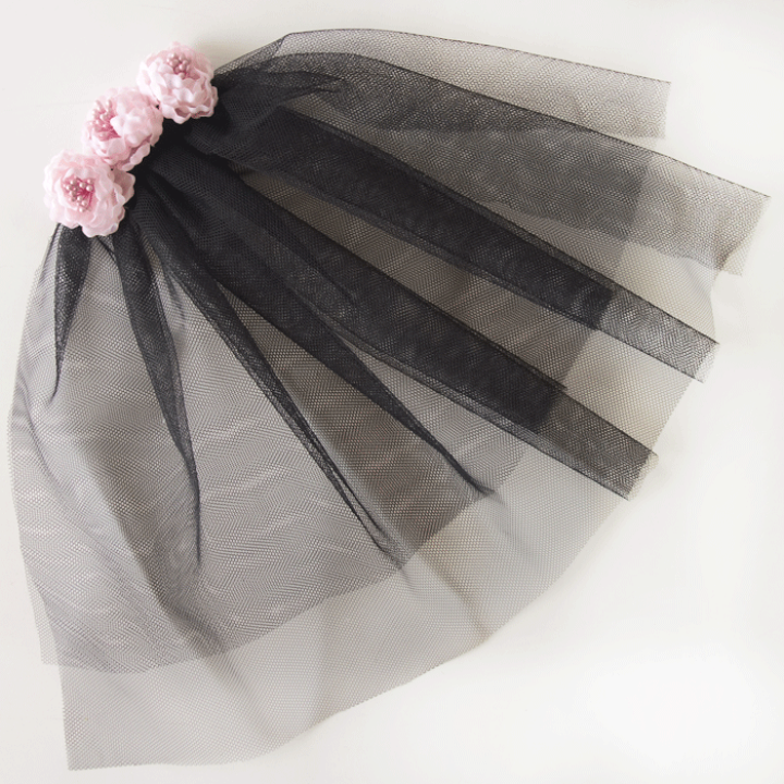 楽天市場】お花 と チュール の ヘッドドレス 日本製 ピンク