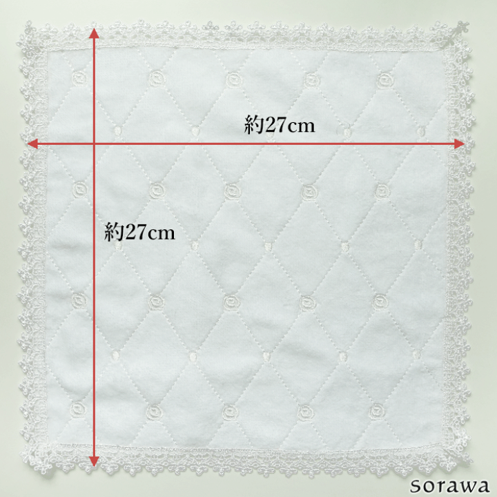 楽天市場】【 メール便 可 】 ばら刺繍入り白の タオル ハンカチ