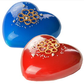 誕生日ケーキ ハート グラサージュショコラ ムースケーキ 【選べるカラー 赤 青 】【選べる飾り バースデー クリスマス 】 チョコレートケーキ ハロウィン xmas レッド ブルー スイーツ お菓子 お祝い ギフト プレゼント 記念日 ホールケーキ 贈り物 おしゃれ 赤色 青色